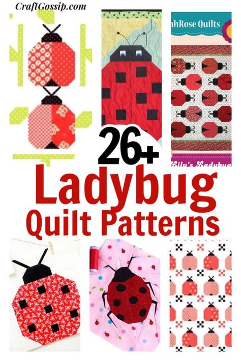 26 Ladybug Quilting Patterns For Spring – Quilting Ladybug Quilt Block Patterns Free, Ladybug Sewing Pattern, Bug Quilt Block, Ladybug Quilt Block, Applique Quilt Patterns Free, Spring Quilt Patterns, Bug Quilt Pattern, Ladybug Applique Pattern Free, Ladybug Quilt Patterns