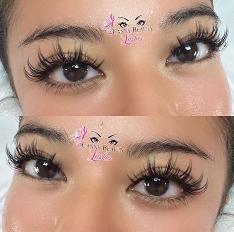 Lash Extensions On Big Eyes, Doll Lashes Extensions, Baby Doll Lashes, Hybrid Doll Eye Lash Extensions, Fluttery Eyelashes, Fluffy Eyelash Extensions, Dolly Lashes, Vs Makeup, Natural Fake Eyelashes