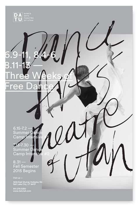 DATU Dance Poster on Behance Ballet Poster Design, Dance Class Poster, Dance Typography, Class Poster Design, Ballet Poster, Theater Poster, Dance Camp, Ballet Posters, Class Poster