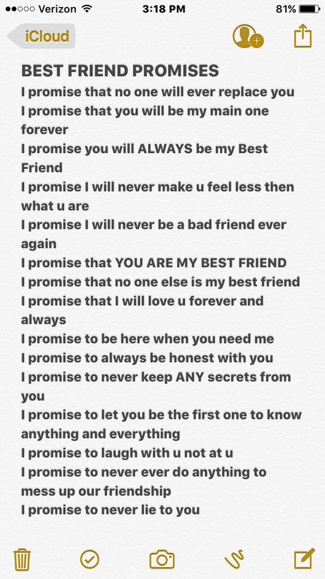 My bestie won't make such promises to meever Promises To Best Friend, Best Friend Promise Quotes, Promise For Best Friends, How To Make Best Friend Happy, Letter For Ur Best Friend, Promises For Best Friend, Things To Say To Your Bestie, Promise To Best Friend, Get Well Soon Paragraph For Best Friend