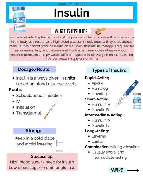 Insulin Therapy, Nurse Teaching, Types Of Insulin, Paramedic School, Medical Life, Bells Palsy, Nclex Review, Nursing School Essential, Nclex Prep