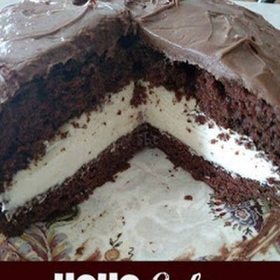 HOHO Cake @keyingredient #cake #cheese #chocolate Hoho Cake, Ho Ho Cake, Cake With Cream Cheese Filling, Milk Chocolate Frosting, Homemade Chocolate Cake, Fruit Salads, Chocolate Cakes, Chocolate Cake Mixes, Cake Mix Recipes