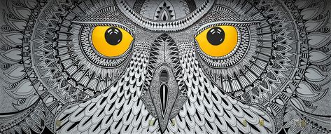 Hootsuite's Owl Eyes Mural in Vancouver, British Columbia by Pellvetica — Pellvetica Owl Wall Painting, Owl Mural, Spotted Owl, Top Paintings, Progress Photos, Large Mural, Owl Eyes, Owl Wall, Vancouver British Columbia