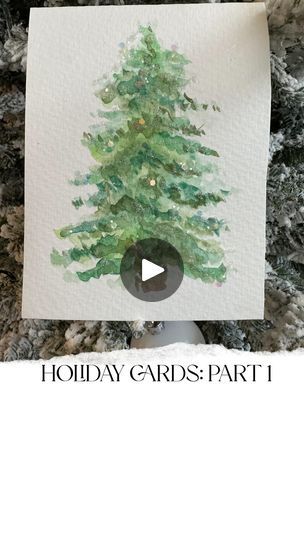 Snow Illustration, Watercolour Christmas, Water Coloring, Watercolor Christmas Tree, Nature Watercolor, Watercolor Video, Learn Watercolor, Watercolor Books, Watercolor Tree