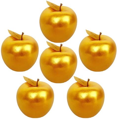 Golden Fruit, Fruit Crafts, Decoration Christmas, Apples, Home Decoration, Fruit, Christmas, Gold