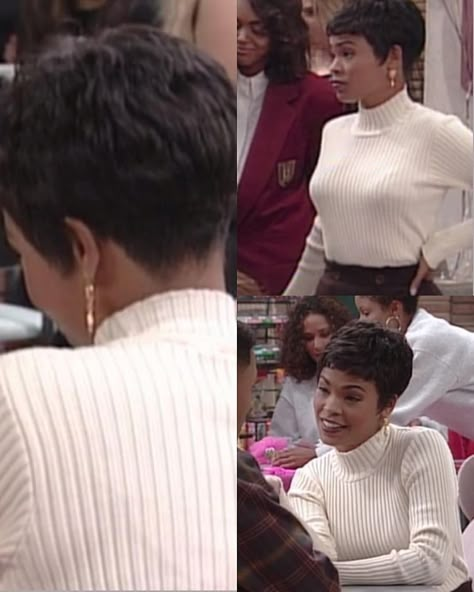 Nia Long Short Hair, Short Hair 90s, 90s Pixie, 90s Beauty, Black 90s Fashion, Long Short Hair, Hair 90s, African American Hair, Twa Hairstyles