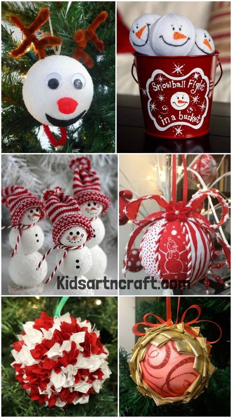 Styrofoam Balls Crafts And Ornaments For Christmas Styrofoam Ball Crafts Christmas Diy, Christmas Kids Art, Styrofoam Ball Crafts, Paper Straws Crafts, Dyi Christmas Gifts, Bubble Crafts, Christmas Ornaments Diy Kids, Christmas Tree Ornament Crafts, Diy Felt Christmas Ornaments