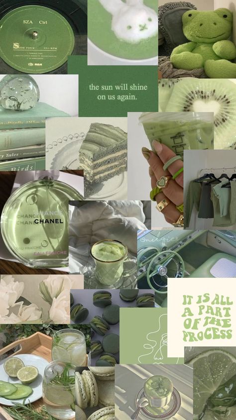 Matcha Green Aesthetic Wallpaper, Matcha Green Aesthetic, Green Aesthetic Wallpaper, Matcha Green, Green Aesthetic, Aesthetic Wallpaper, Matcha, Collage, Green