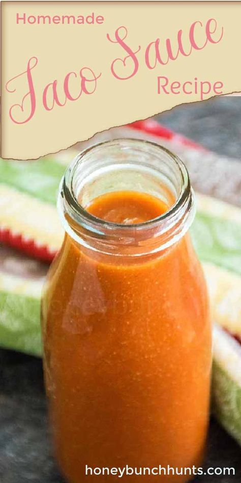 Homemade Taco Sauce Red Taco Sauce, Authentic Red Enchilada Sauce, Taco Sauce Recipe, Homemade Taco Sauce, Taco Sauce Recipes, Enchiladas Rojas, Chili Spice, Taco Chili, Baked Tortilla Chips