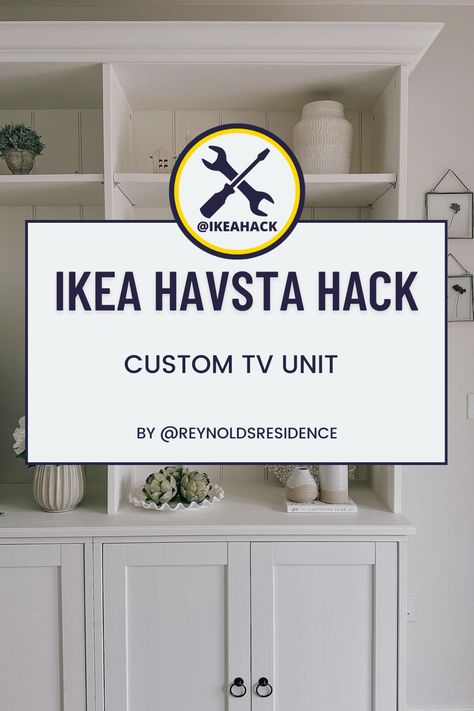 Ikea Hack Media Unit, Ikea Havsta Bookcase, Tv Wall Design Ikea, Ikea Built In Hack Entertainment Center, Havsta Tv Unit, Ikea Entertainment Unit Hack, Havsta Ikea Living Room, Tv Unit Hack, Ikea Tv Unit Ideas