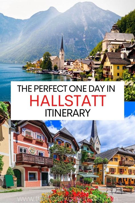 Europe Travel Quotes, Ice Glaciers, Lake Town, Bucket List Europe, Travel Tips Europe, Europe Itinerary, Hallstatt Austria, Europe Packing, Europe On A Budget