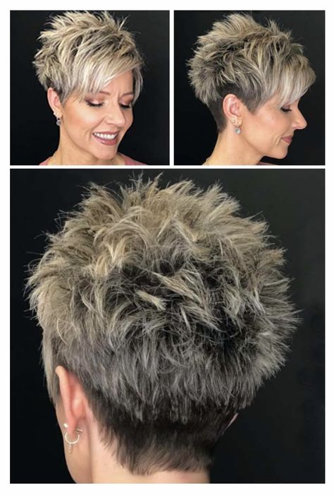 Spikey Short Hair, Spikey Hair, Short Spiky Haircuts, Spiky Hairstyles, Short Spiked Hair, Short Sassy Haircuts, Funky Short Hair, Short Spiky Hairstyles, Hairstyles For Older Women