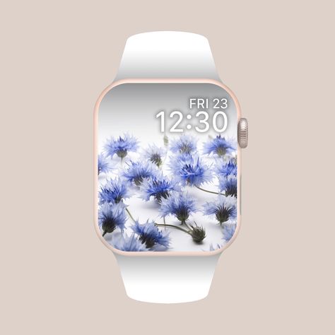 Background Aesthetic Floral, White Background Aesthetic, Watch Wallpapers, Floral Watches, Apple Watch Face, Floral Composition, Aesthetic Floral, Background Aesthetic, Watch Wallpaper