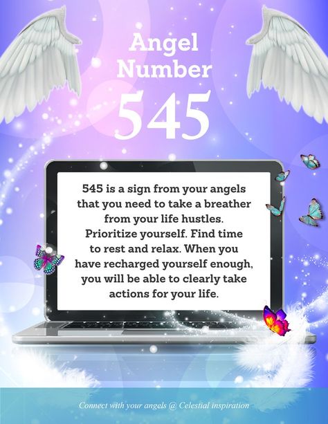 545 is a sign from your angels that you need to take a breather from your life hustles. Prioritize yourself. Find time to rest and relax. When you have recharged yourself enough, you will be able to clearly take action for your life. Prioritize Yourself, Angel Number Meaning, Healing Journaling, Time To Rest, Angel Number Meanings, Number Meanings, Angel Number, Angel Numbers, Take Action