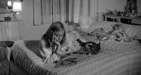 Last Picture Show, The Last Picture Show, A Cat, Picture Show, A Woman, Reading, Bed