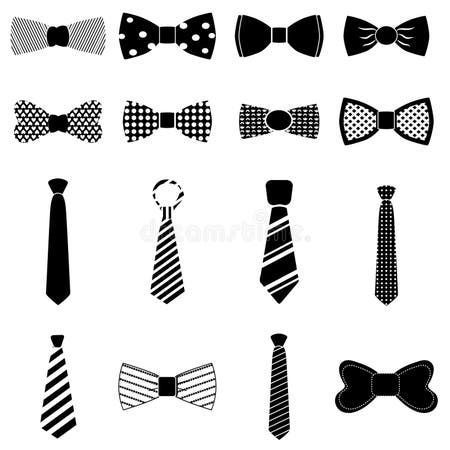 Ties and Bow Ties Doodle Vector Stock Vector - Illustration of single, attire: 63104831