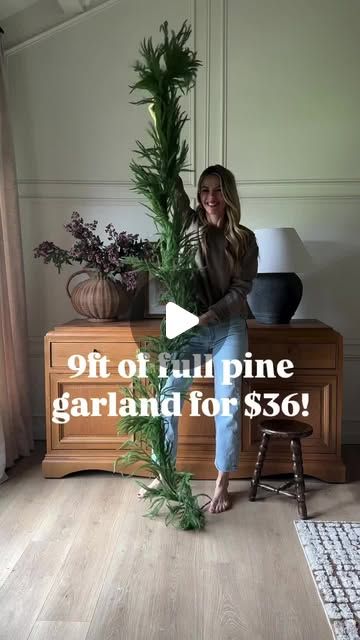 Margaret McAfee on Instagram: "Mention GARLAND and I’ll send you the details to this incredible pine garland.

If I’m being honest I didn’t need any more garland, but the thought of a longer strand seemed more convenient and at $36 it was worth a shot to see what the quality was like.

I was shocked when I open the box to find this full, beautiful garland and mildly annoyed that I’ve spent so much more on the 5ft, less full version. 

I’m not sure how long this sale price will last so grab some while you can!

*prices always subject to change. 

#garland #holidaymantle #fireplace" Flocked Garland, Outdoor Garland, Holiday Mantle, Mantel Decorating, Garland Ideas, Pine Garland, Being Honest, How To Hang, Shut Up