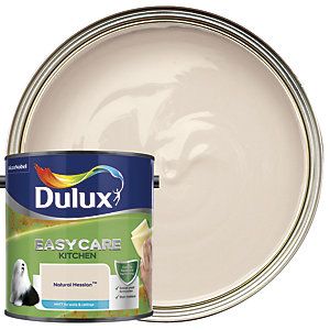 Dulux Easycare Kitchen - Natural Hessian - Matt Emulsion Paint 2.5L Kitchen Matt, Chic Shadow, Cream Kitchen, Paint Kitchen, Caramel Latte, Coastal Living Rooms, Polished Pebble, High Quality Kitchen, Diy And Home Improvement