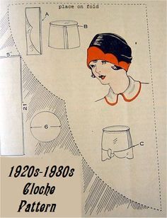 FREE Hat patterns to download. Sew your own vintage 1920s Flapper or 1930s Glamour. Your Gift from the Girl in the Jitterbug Dress Cloche Hat Pattern, 1920s Hats, Costume Carnaval, Sewing Hats, Hat Patterns Free, Jitterbug, Hat Patterns To Sew, Diy Hat, Hat Ideas