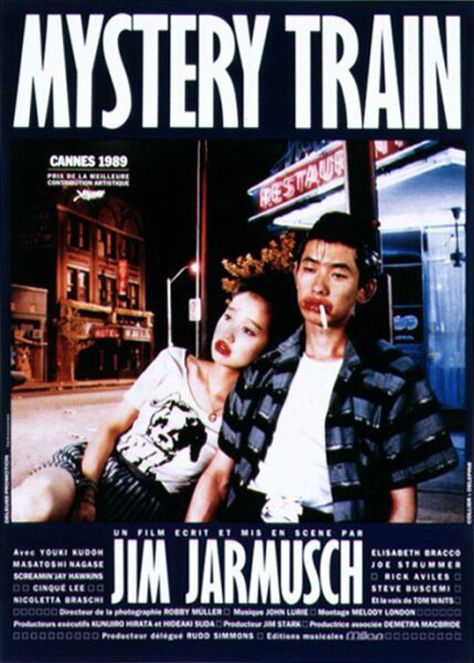 Mystery Train (1989) directed by Jim Jarmush Train Movie, Jim Jarmusch, Mystery Train, Train Posters, Joe Strummer, Steve Buscemi, Septième Art, I Love Cinema, Foreign Film