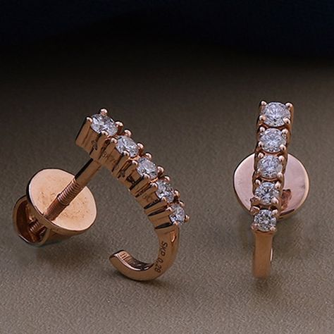 Buy Gold and Diamond Jewellery at Jewelegance.com – Online Jewellery Store Daily Wear Diamond Earrings Indian, Delicate Gold Diamond Earrings For Gift, 4 In 1 Diamond Earrings Indian, Rose Gold Single Diamond Earrings For Gift, Real Diamond Bali Earrings, Ear Rings For Women, Real Diamond Jewellery, Diamond Earrings Indian, Ear Tops