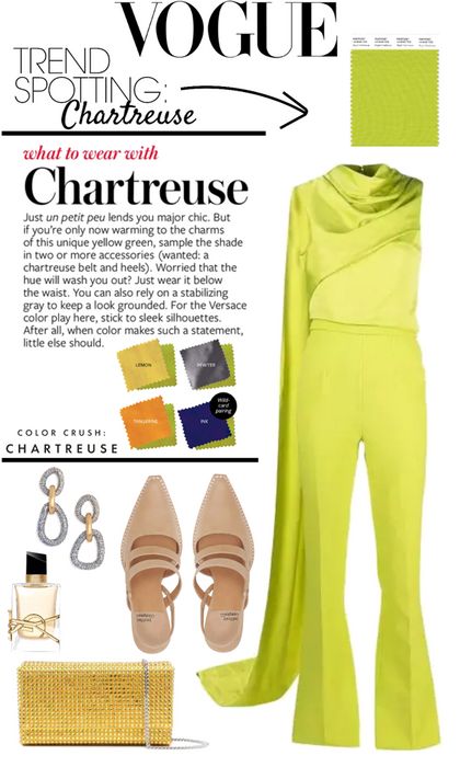 Chartreuse Fall Outfit, Chartreuse Coat Outfit, Chartreuse Bag Outfit, Chartreuse Outfit Color Combinations, Chartreuse Outfit, Oscars Outfit, Black And Silver Outfits, Royal Blue Outfits, Chartreuse Dress