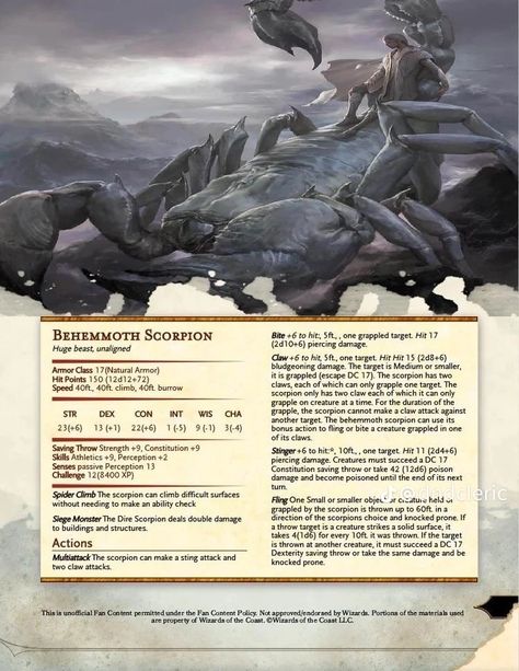 Dnd Egyptian Monsters, Dnd Beasts, 5e Monsters, Homebrew Monsters, Mountain Monsters, Dnd Creatures, Dnd Monster, Dnd Stats, Legendary Monsters