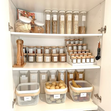 Explore 26 Organized Kitchen Shelving Ideas for a Stylish 2024 Home - placeideal.com Pantry Pasta Organization, Pantry Cupboard Organization, Kitchen Closet Organization, Kitchen Connection, Pantry Storage Solutions, A House We Built, Coffee Corner Ideas, Kitchen Shelving Ideas, Cupboard Organization