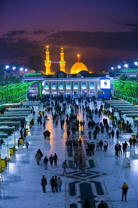 Holy Shrine Of Imam Hussain, Shrine Of Imam Hussain, Karbala Video, Karbala Pictures, Arabic Calligraphy Painting, Best Nature Images, Mosque Art, Islamic Wallpaper Hd, Ya Hussain