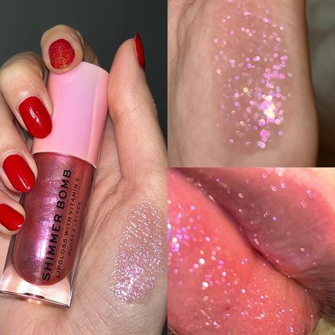 #makeup #glitter #lipgloss Pink Glitter Lipgloss, Glittery Lip Gloss, Sparkly Lip Gloss, Glitter Lipgloss, Lip Combos, Glitter Lip, Tooth Gems, Makeup Glitter, Glitter Lip Gloss