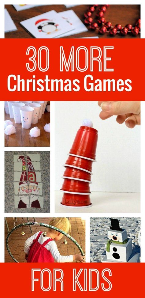 Christmas games for the kids? Check out these 30 Christmas games! These are perfect for family gatherings, winter boredom busters, or classroom parties! Christmas Games For Kids, Minute To Win, Kids Christmas Party, Room Mom, Holiday Games, Minute To Win It, Christmas School, Boredom Busters, Preschool Christmas