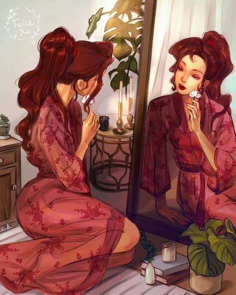 Yue Xu 🔸 Felice on Instagram: "Megara! 💜💜Enjoying her time at her favourite place in home, her dressing room. She works as a fashion designer and this is where she tries out her own creations. The only person she dresses to impress is herself! 🌹✨ Art prints for Megara and other girls are now available on my website (link in bio). I will be creating more Disney girls for this series, so this is not over yet! Which other character would you like to see in future? In the meantime, I will be wor Megara Disney, Megara Hercules, Hercules Disney, A Fashion Designer, Computer Animation, Fantasy Films, Modern Disney, Walt Disney Pictures, Disney Favorites