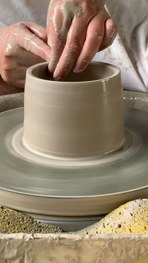 How To Throw On Pottery Wheel, Pottery Made On The Wheel, Wheel Throwing Tips, Nesting Bowls Ceramic Ideas, Throwing A Bowl On The Wheel, Wheel Thrown Pottery Vases, Wheel Throwing Projects, Pottery Wheel Beginners, Throwing Wheel Pottery