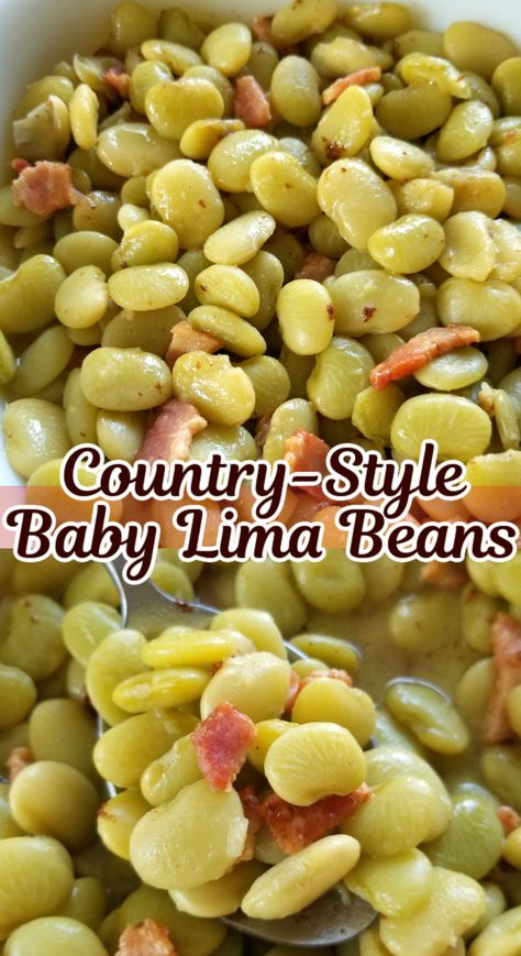 A no-fail recipe for tender baby lima beans (butterbeans) cooked low and slow with bacon the Southern way. Baby Lima Beans Crockpot, Crockpot Butter Beans, Best Lima Beans Recipe, Crockpot Lima Beans, Baby Lima Bean Recipes, Lima Beans Recipe Southern, Lima Beans In Crockpot, Lima Beans Recipe, Lima Beans And Ham