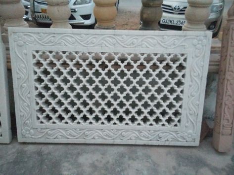 Marble jali Jodhpur Stone Jali Design, Stone Jali Design, Marble Handicraft, Stone Jali, Stone Railings, Archways In Homes, Jali Work, Jali Design, Sofa Bed For Small Spaces