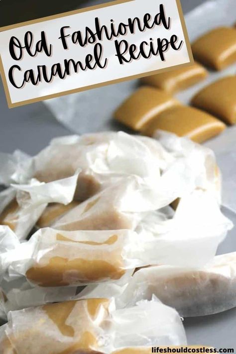 Learn how to make caramel the old fashioned way. This recipe is perfect for candies, salted caramels, popcorn, caramel sauce, as well as making your own caramel bits. Soft Caramels Recipe, Salted Caramel Candy, Diy Caramel, Caramel Candies, Brownies Recipes, Salted Caramels, Caramel Bits, How To Make Caramel, Homemade Candy