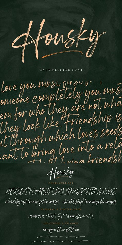 Housky Handwritten Font Beautiful Handwriting Fonts, Handwritten Typeface, Wedding Fonts Calligraphy, Best Handwriting Fonts, Best Handwriting, Cool Handwriting Fonts, Mises En Page Design Graphique, Free Handwritten Fonts, Fonts Script