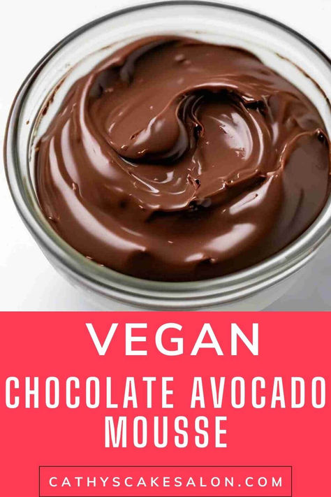 A bowl of avocado chocolate mousse. Dairy Free Chocolate Frosting, Avocado Mousse Recipe, Chocolate Avocado Mousse, Avocado Frosting, Dark Chocolate Frosting, Almond Flour Cakes, Vegan Chocolate Mousse, Avocado Mousse, Avocado Chocolate Mousse