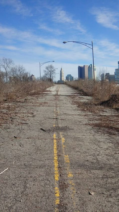 Abandoned Highway, Highway Photography, Abandoned Street, Abandoned Road, Abandoned Ohio, Ohio Attractions, Apocalypse Landscape, Ohio Photography, City Of Columbus