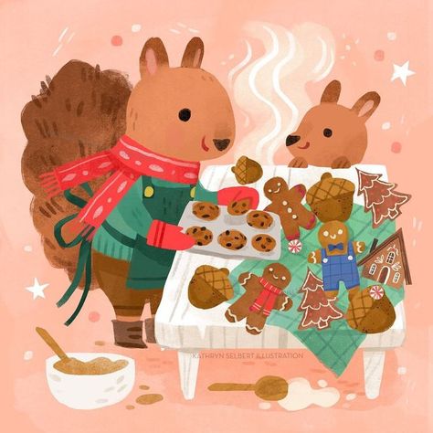 Kathryn Selbert, Baking Challenge, Advocate Art, Animated Christmas, Art Licensing, Christmas Paintings, Christmas Illustration, Childrens Illustrations, Greeting Card Design