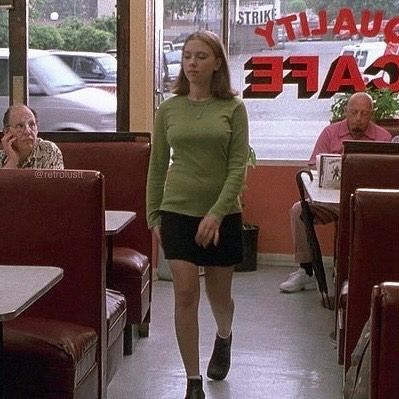 Rebecca’s outfits in Ghost World. Which one‘s your fav? • Ghost World 2001 • Drama/Indie film • 1h 52m • #ghostworld #movie #movies #thorabirch #scarlettjohansson #2000s #00s #outfits #outfit Ghost World Outfits, Ghost 1990, Ghost World Movie, Ghost Town Movie, Ghost World Movie Poster, Ghost World Stills, Scarlett Johansson Ghost World, Thora Birch, Ghost World