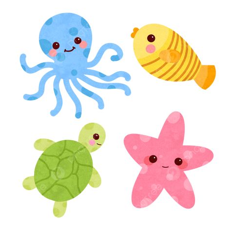 Cute Marine Animals, Sea Animal, Classroom Walls, Marine Blue, Marine Animals, Animal Clipart, Sea Animals, Clipart Images, Animal Illustration