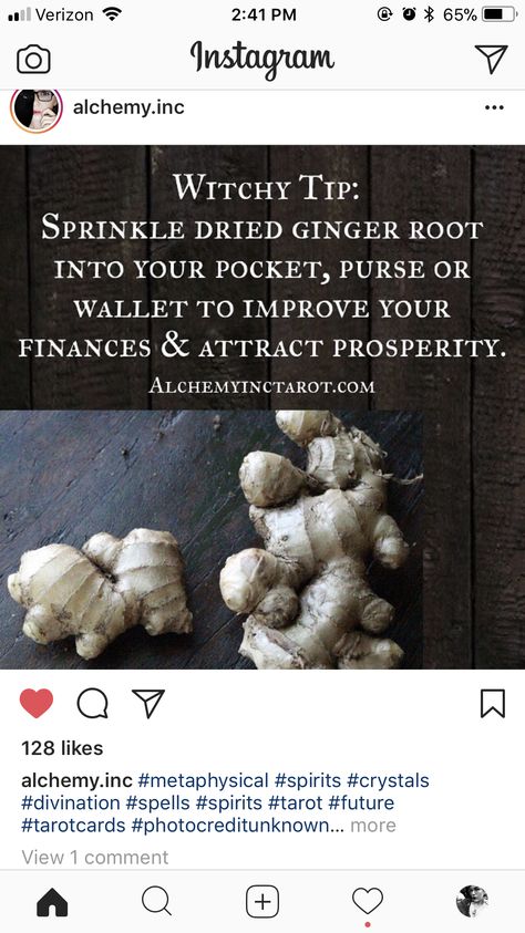 Witchy Tip... Ginger Magickal Tips, Dried Ginger, Hoodoo Spells, Witch Tips, Good Luck Spells, Magickal Herbs, Witchy Tips, Witch Rituals, Witch Quotes