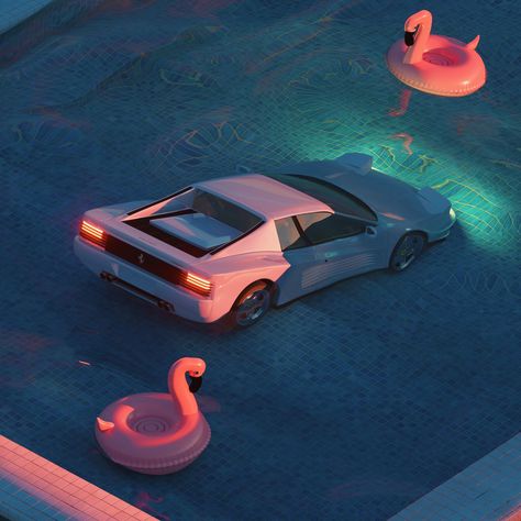 Miami Vice Party, Jatt Life Logo, Retrowave Aesthetic, Retro Interior Design, Vice City, Ferrari Testarossa, Retro Artwork, Film Cinema, City Vibes