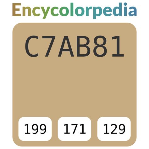 Dulux Australia Colorbond® Wheat / L28 / #c7ab81 Hex Color Code Cloverdale Paint, Dulux Australia, Porter Paint, Crown Paints, Kelly Moore, Valspar Paint, Hex Color, Nippon Paint, Microcar