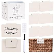 Kitchen Pantry Labels, Spring Cleaning Organization, Closet Room Organizer, Organization Accessories, Pantry Baskets, Label Clips, Basket Labels, Storage Bins Organization, Bin Labels