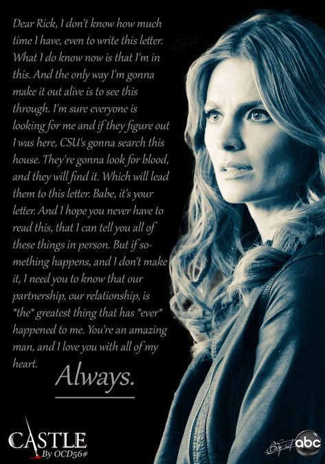 Beckett Quotes, Castle Tv Show, Castle Abc, Castle Series, Castle Tv Series, Richard Castle, Castle Tv Shows, Castle Beckett, Castle Tv