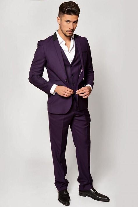 Mens Winter Suits, Suits For Guys, Purple Suit, Prom Suit, Purple Suits, Pants Gift, Suit Ideas, Formal Fashion, Formal Suit