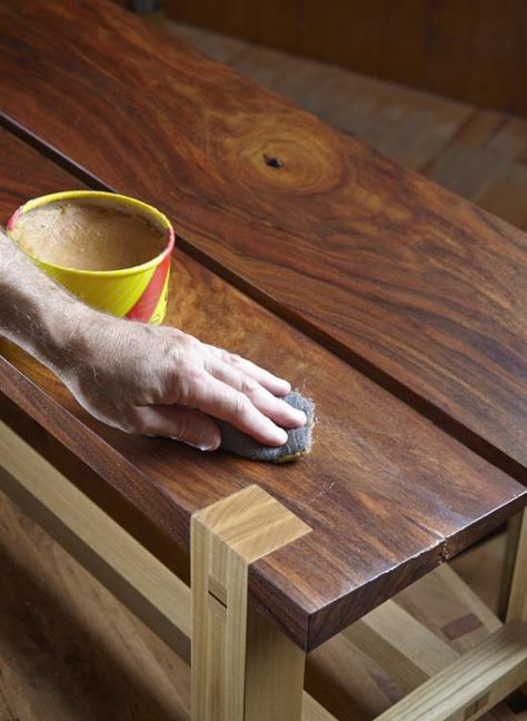 I’ve always believed that if a project’s finish doesn’t pass the “touch test”—when running your hands over the project, you feel a flawless, satin-smooth surface. Woodworking Finishes, Wood Finishing Techniques, Woodworking Jigsaw, Used Woodworking Tools, Woodworking Equipment, Hardwood Lumber, Wood Finishing, Wood Projects For Beginners, Wood Magazine