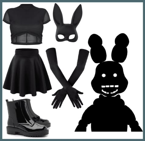 Fanf Outfits, Chica Outfit Fnaf, Bonnie Fnaf Outfit Ideas, Bonnie Fnaf Cosplay, Fnaf Costume Ideas, Fnaf Movie Outfit Ideas, Fnaf Themed Outfits, Foxy Inspired Outfit, Bonnie Inspired Outfits Fnaf